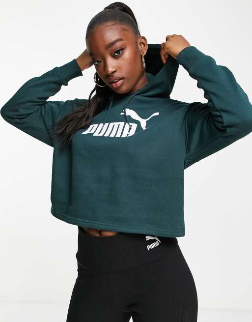 Dark green store cropped hoodie