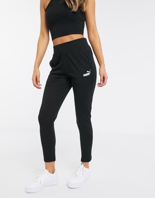 Puma essentials joggers in black sale