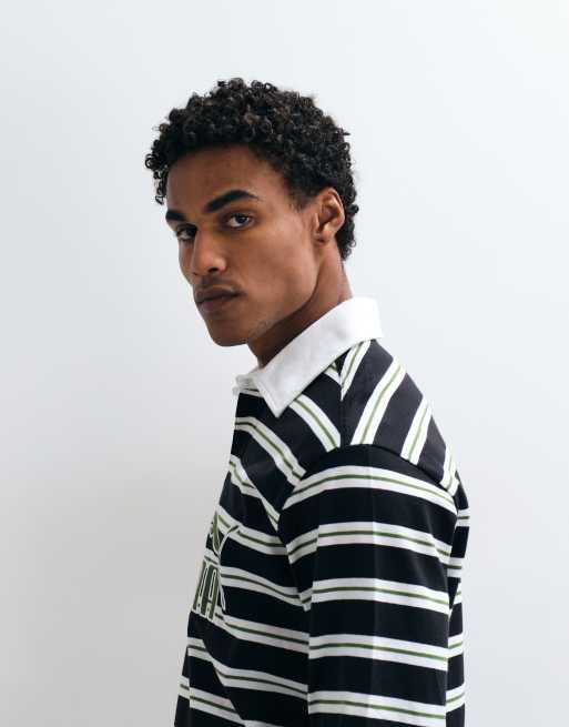 Puma Essentials elevated no. 1 relaxed rugby polo in black, 2 of 5