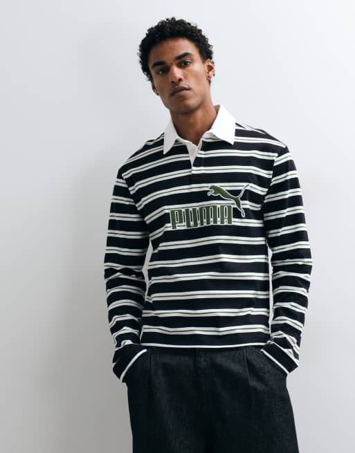 Puma Essentials elevated no. 1 relaxed rugby polo in black, 4 of 5