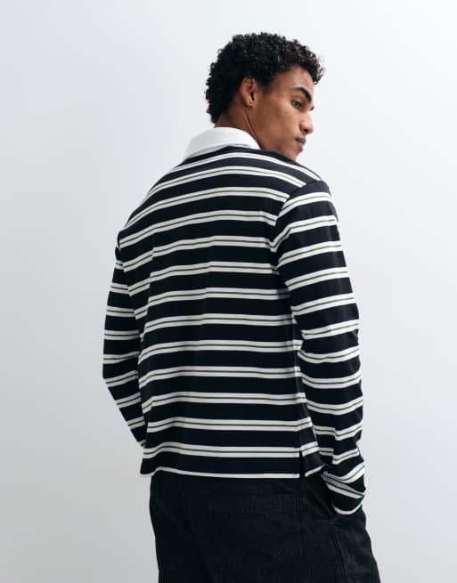 Puma Essentials elevated no. 1 relaxed rugby polo in black, 5 of 5