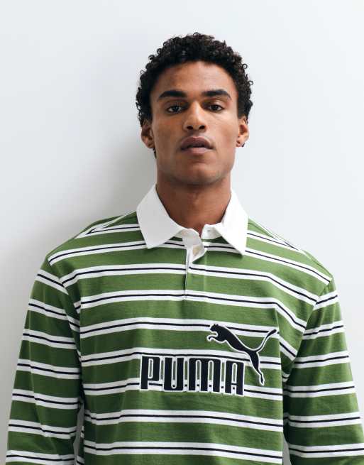 Puma Essentials elevated no. 1 relaxed rugby polo in green, 4 of 5