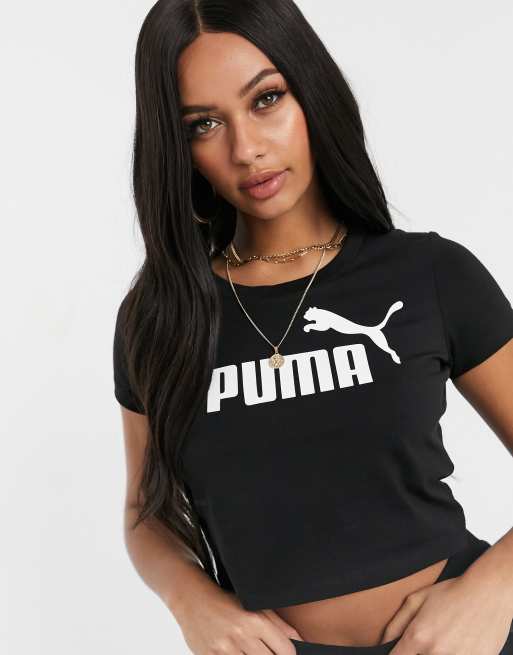 Puma Essentials fitted t-shirt in black | ASOS