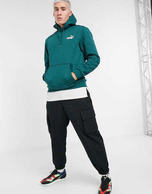 PUMA – Essentials – Flaskgrön huvtröja med logga<sup></sup>