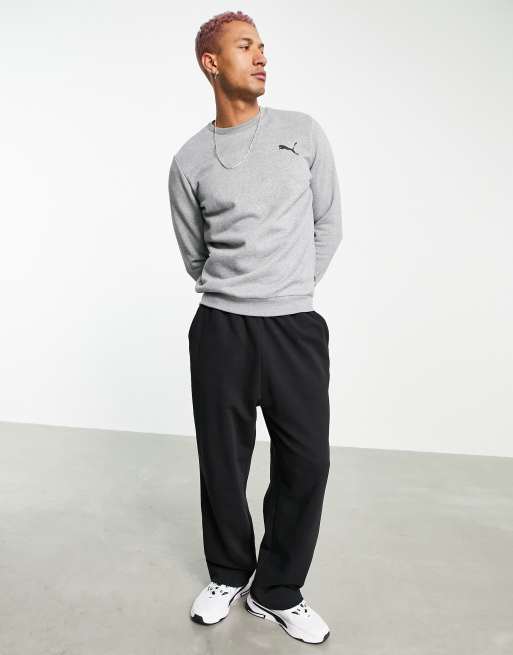 PUMA – Essentials – Grå sweatshirt med logga, 4 av 4