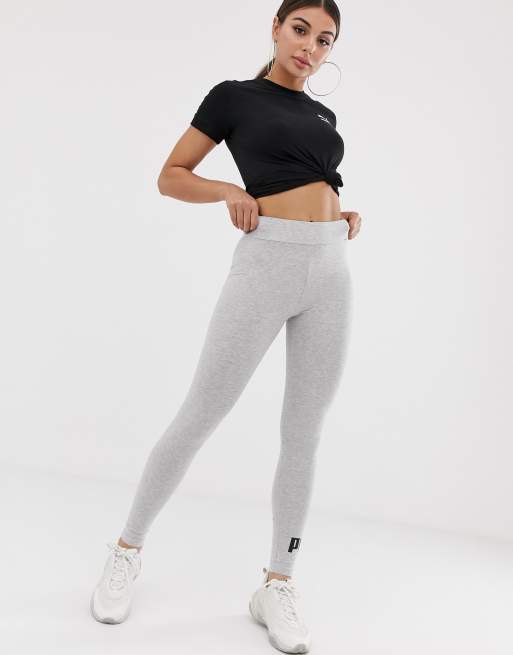 | grey leggings Puma ASOS logo essentials