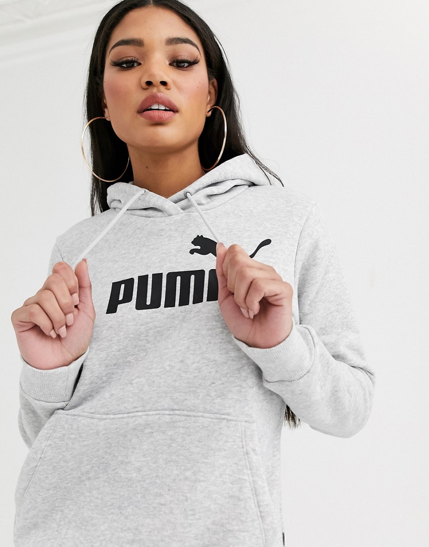 Puma - Essentials - Grijze hoodie met logo-Grijs