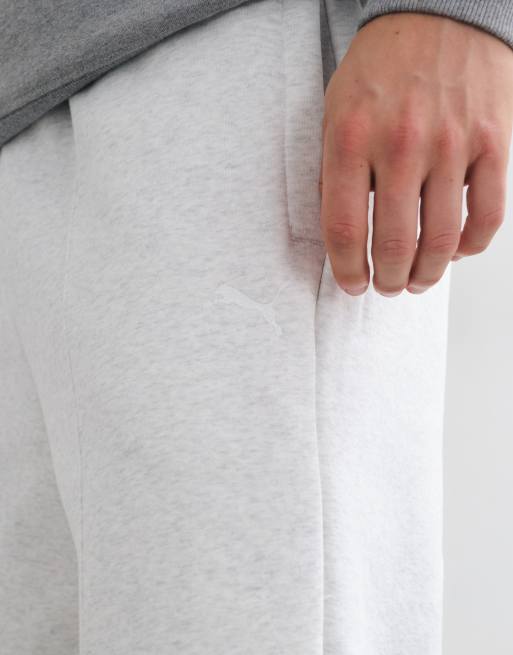 Puma Essentials heavy fleece relaxed sweatpants in white, 4 of 5