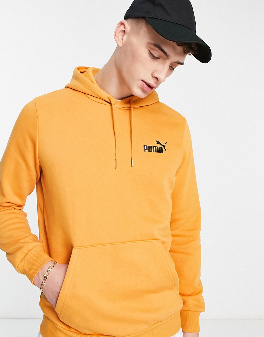 Puma essentials hoodie with logo in orange