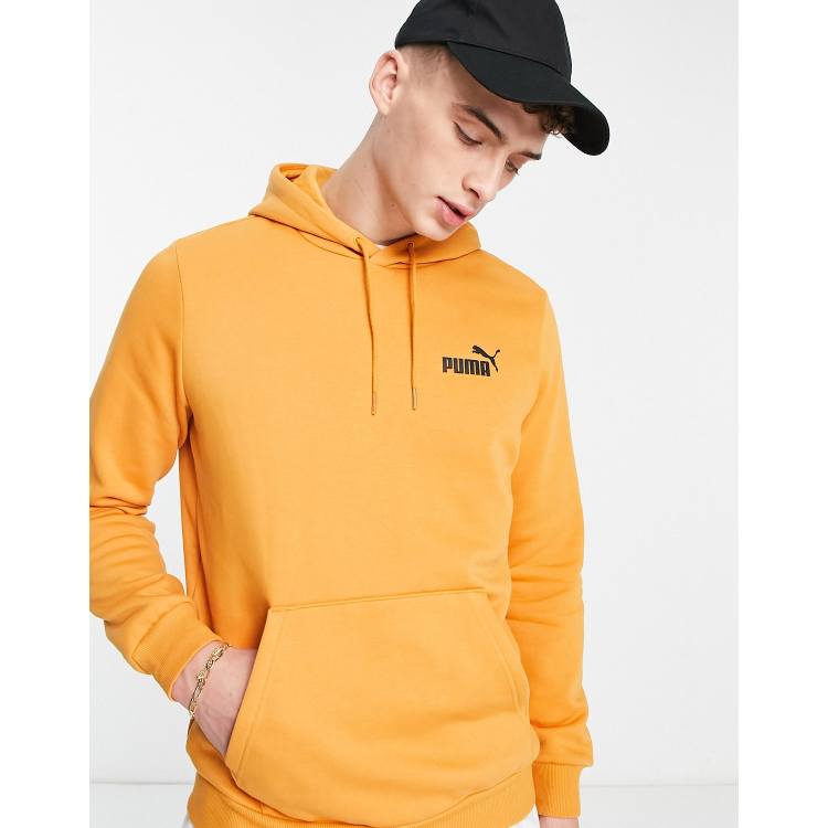 Puma essentials hoodie with logo in orange