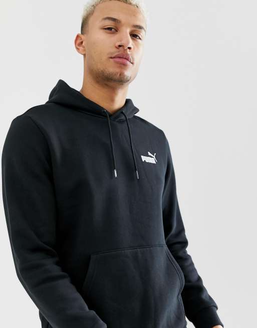 Puma essentials hoodie with small logo in black new arrivals