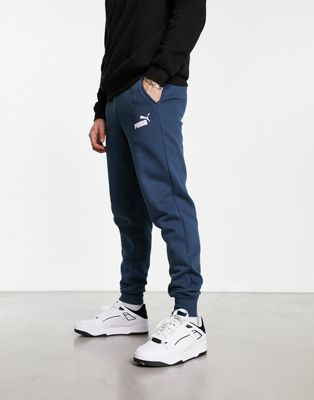 Puma essentials jogger with logo in navy