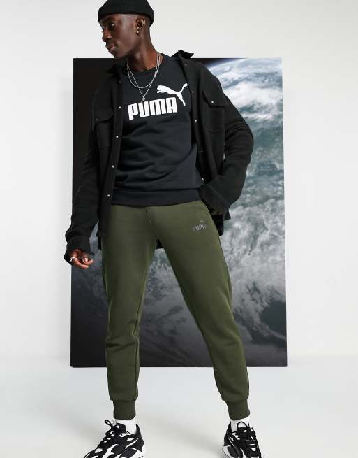 Green puma cheap tracksuit bottoms