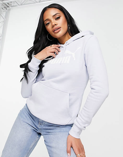 Hoodies & Sweatshirts Puma essentials large logo hoodie in icey blue 