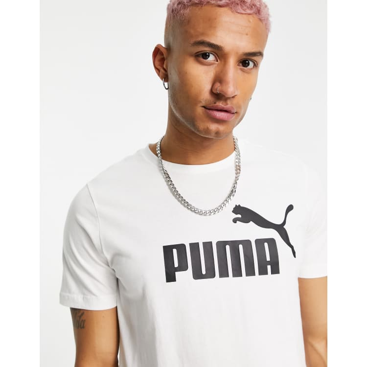 Puma Essentials Men's Logo T-Shirt, White, XXL