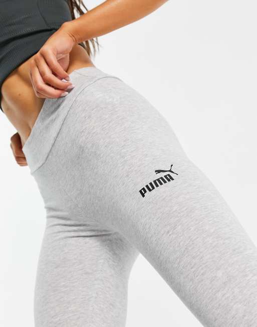 Puma Women's Essentials Logo Leggings / Tights - Light Gray