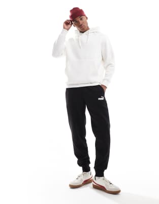Puma Puma Essentials logo fleece joggers in black