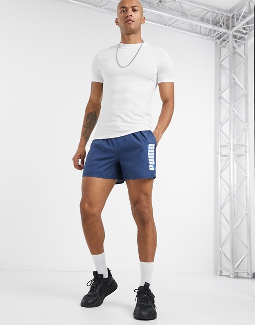 Puma essentials logo shorts in navy