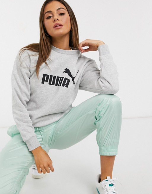 Puma Essentials logo sweatshirt in grey