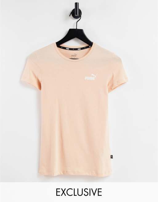 Puma Essentials logo t shirt in peach