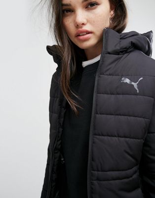 puma long quilted puffer coat