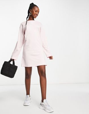 Puma essentials long sleeve t-shirt dress in chalk pink - ASOS Price Checker