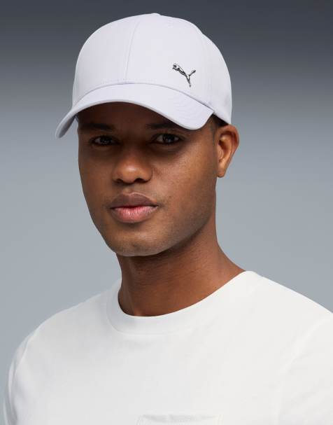 Puma Essentials metal cat baseball cap in vibrant silver - view 1