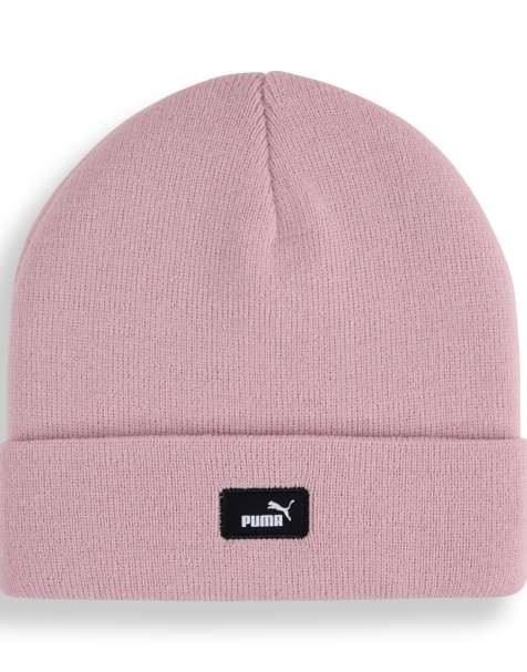 Puma Essentials mid crown beanie in poised pink - view 1