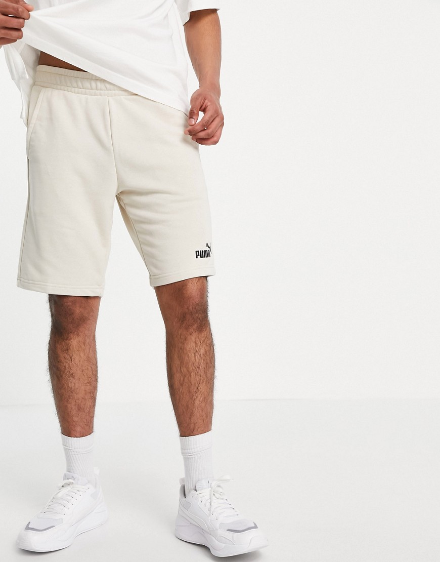 Puma - Essentials - Sandfarvede shorts med logo-Neutral