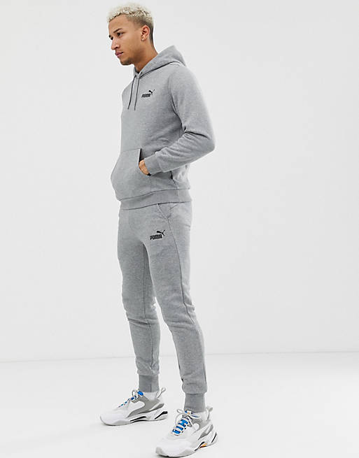 Puma – Essentials – Schmal geschnittene Jogginghose mit kleinem Logo in  Grau | ASOS
