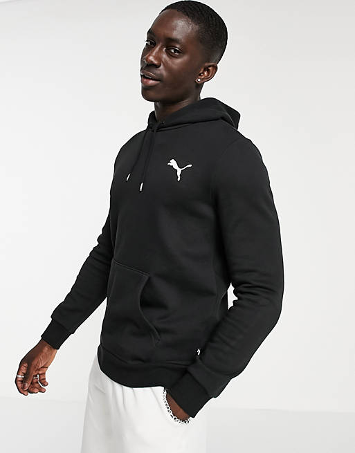 Puma Essentials small logo hoodie in black