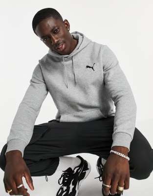 Puma Essentials small logo hoodie in grey - ASOS Price Checker