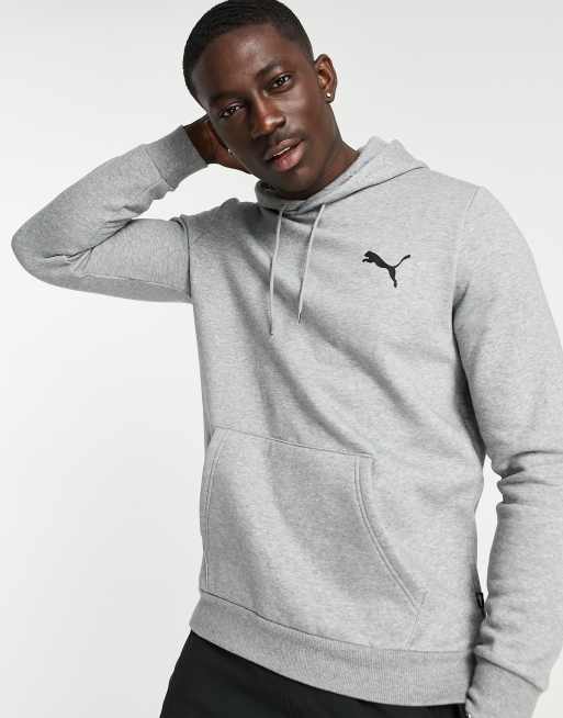 Grey and shop white puma hoodie