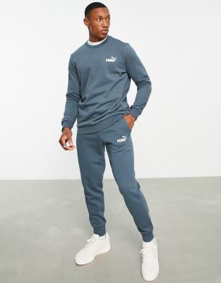 puma core fleece joggers blue