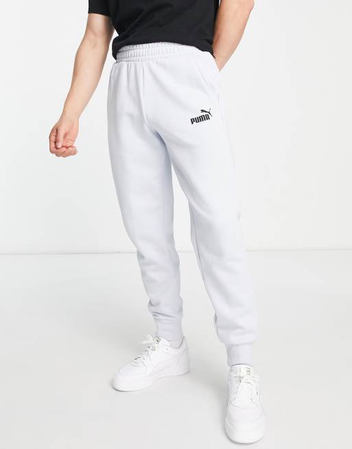 Puma essentials small logo joggers in ice blue | ASOS