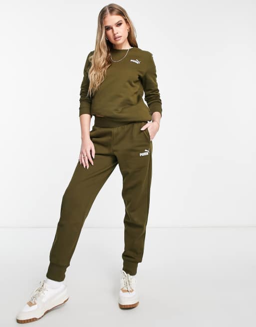 Puma essentials small logo joggers in varsity green