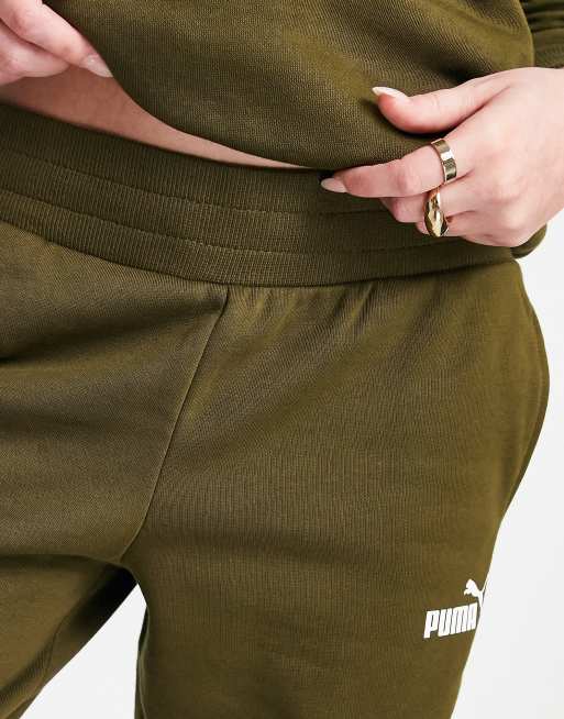 Puma essentials small logo joggers in varsity green