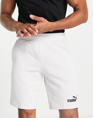Puma essentials small logo shorts in light grey