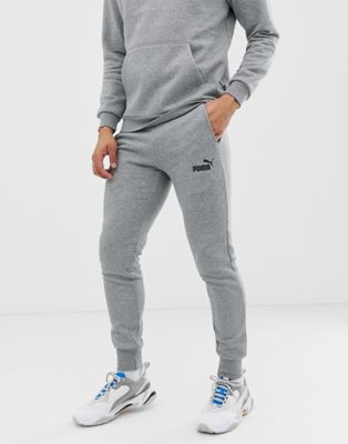 Puma Essentials small logo slim joggers in grey - ASOS Price Checker