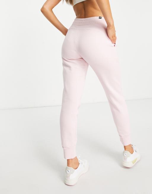 Puma essentials small logo sweatpants in chalk | ASOS