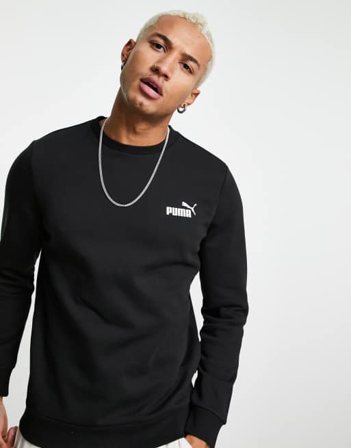 Puma Essentials small logo sweatshirt in ASOS black 