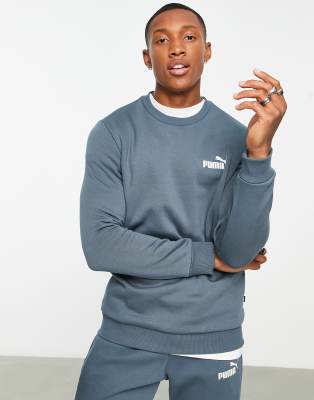 Puma essentials small logo sweatshirt in dark blue