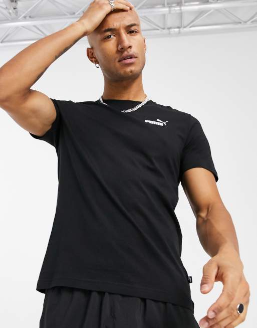 Puma Essentials small logo t shirt in black