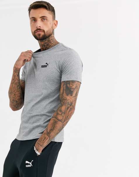 Puma Essentials small logo t-shirt in grey - view 1