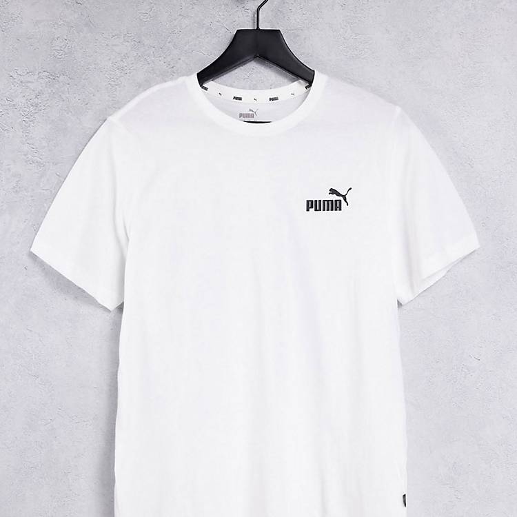Puma Essentials small logo t-shirt in white | ASOS