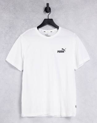 Puma Essentials small logo t-shirt in white | ASOS