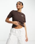 [Puma] Puma essentials small logo tee in brown XS BROWN