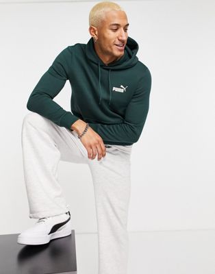 Homme Puma - Essentials - Sweat à capuche à petit logo - Vert foncé