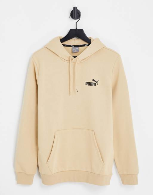 Puma - Essentials - Sweat à capuche en molleton avec petit logo - Beige