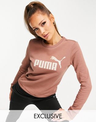 Femme Puma - Essentials - Sweat à logo - Marron